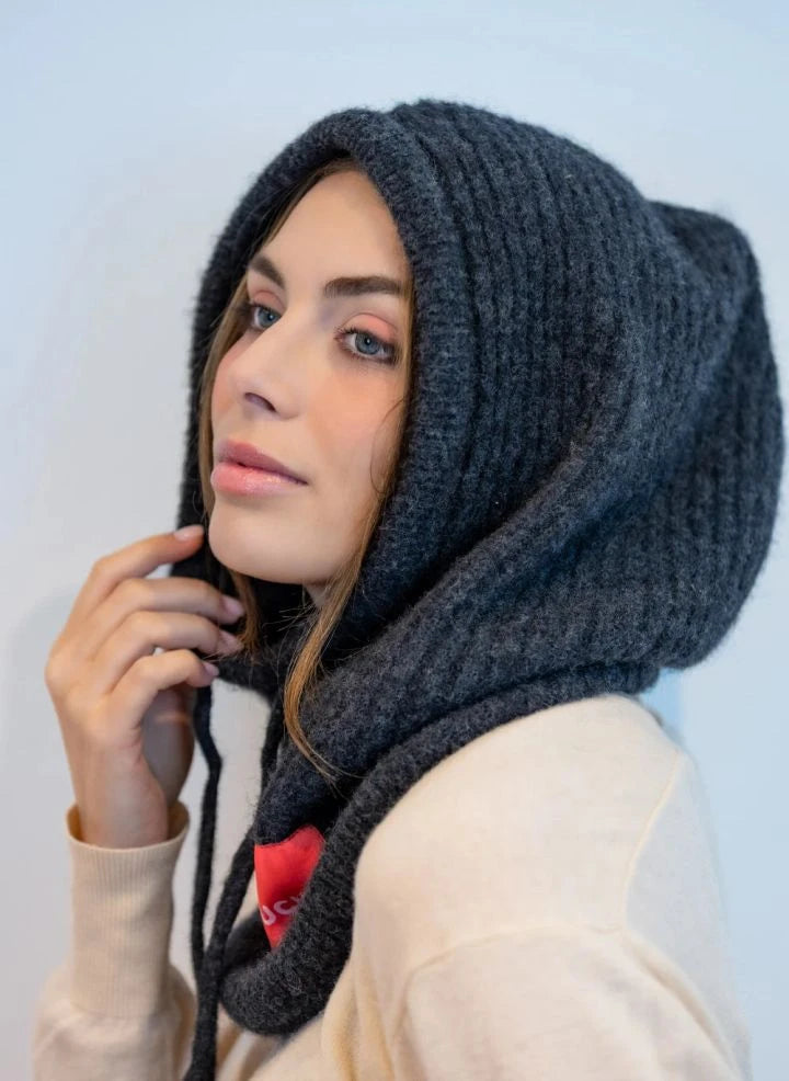 K'puche - Khira Alpaca Hoodie | Dark Gray