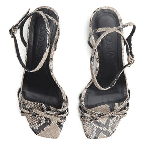 Augusta - Snake Effect Sandal | Gray