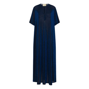 Momoni - Pénélope Metallic Dress | Navy Blue
