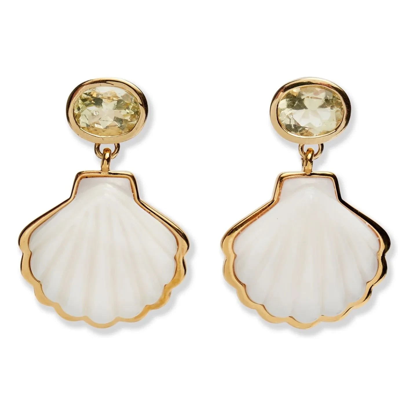 Lizzie Fortunato - Luna Shell Earrings | White