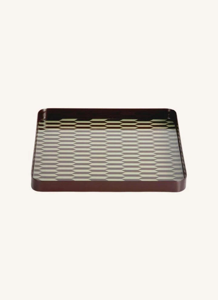 Present Time - Salerno Metal Tray | Chocolate