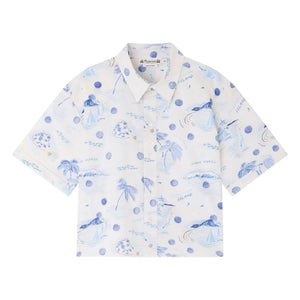 Bonpoint - Erian Organic Cotton Shirt | Ocean