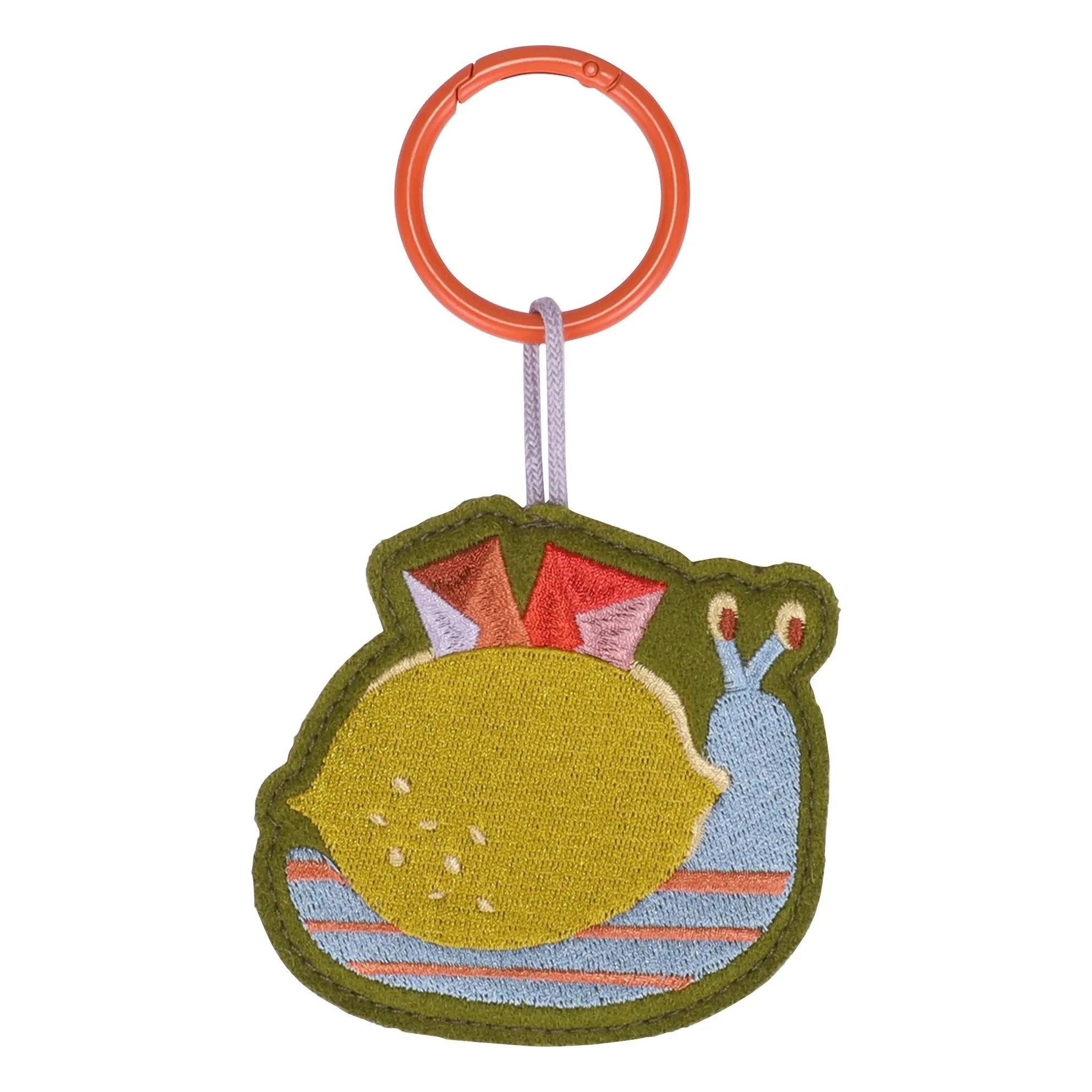 Sticky Lemon - Striped Snail Keychain | Blue