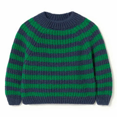 Cozmo - Meadow Green Çizgili Kazak