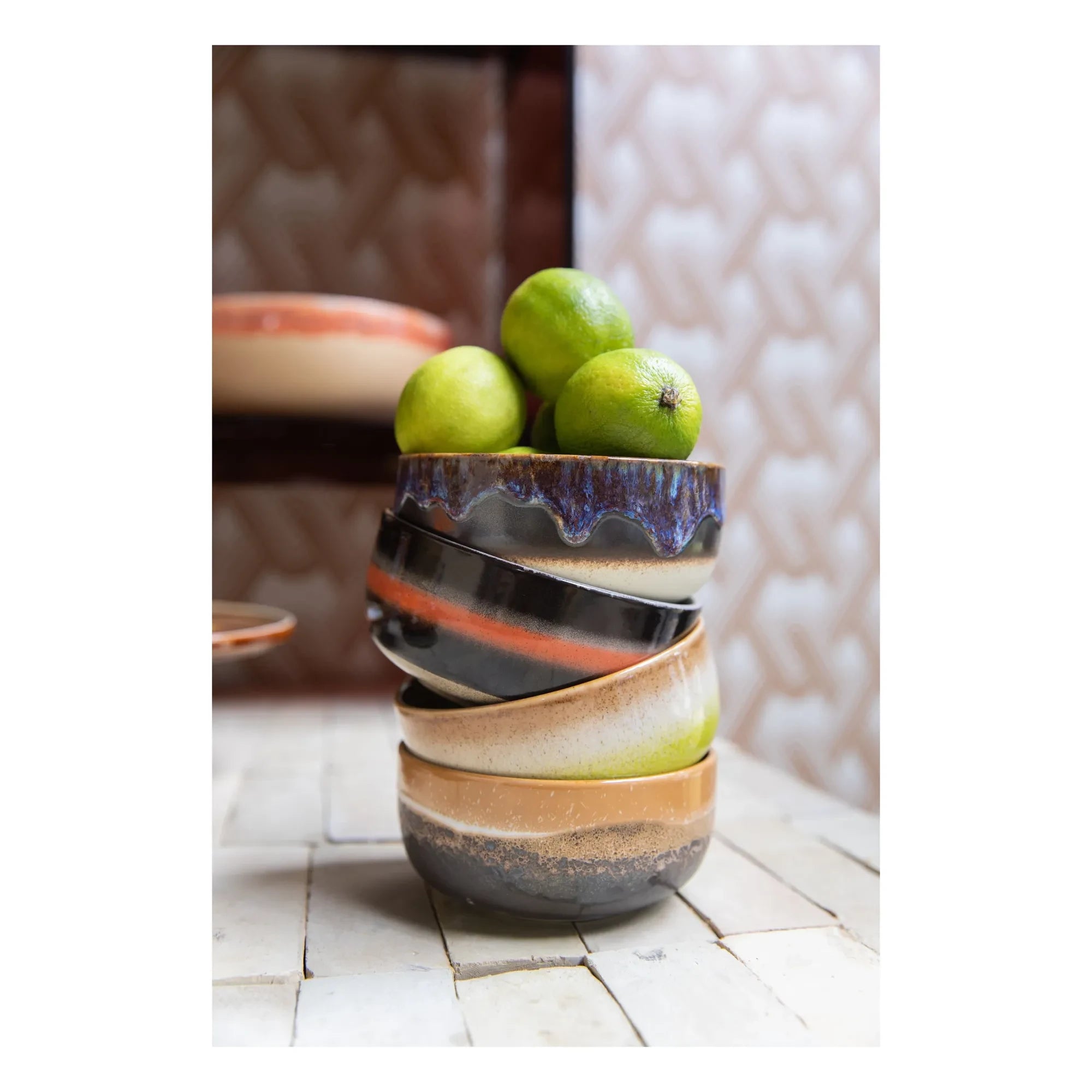 HKliving - Stone Ceramic Bowl - Set of 4