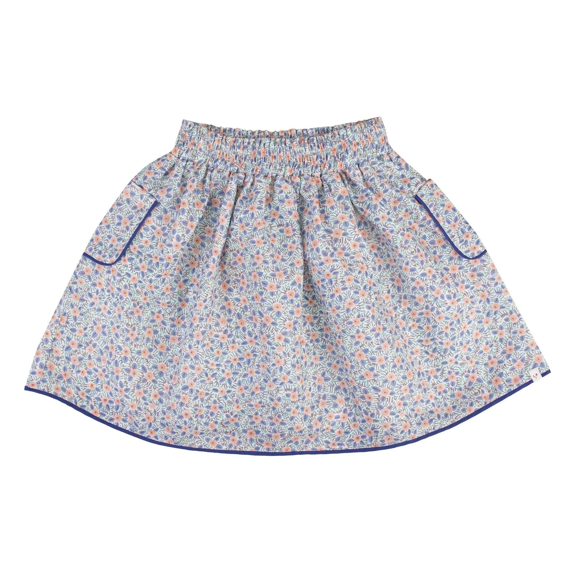 THE LiTTLE POETS - Mia Fleurie Linen Skirt | Ecru