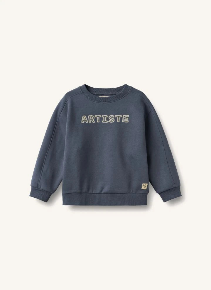 Wheat - Franc Parasite Organic Cotton Sweatshirt | Grey blue