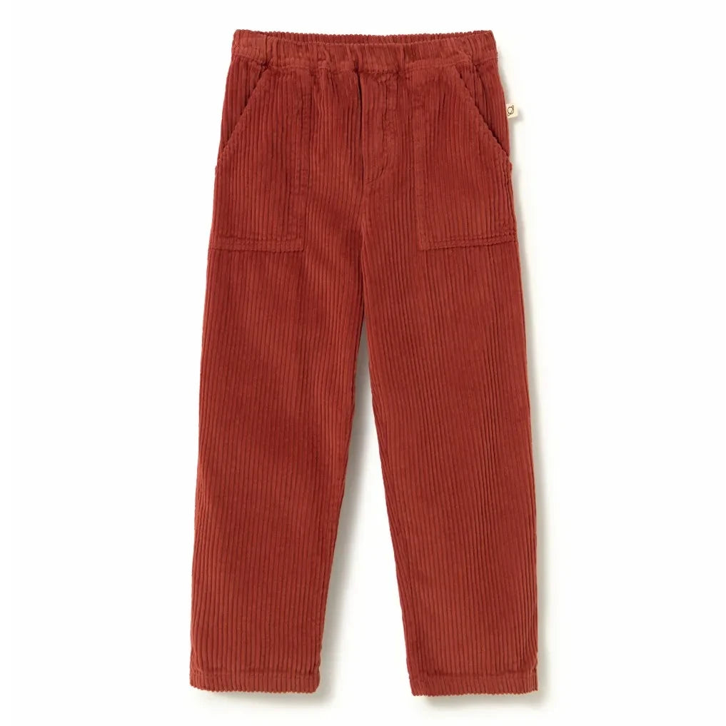 Cozmo - Salem Corduroy Organic Cotton Trousers | Brick Red