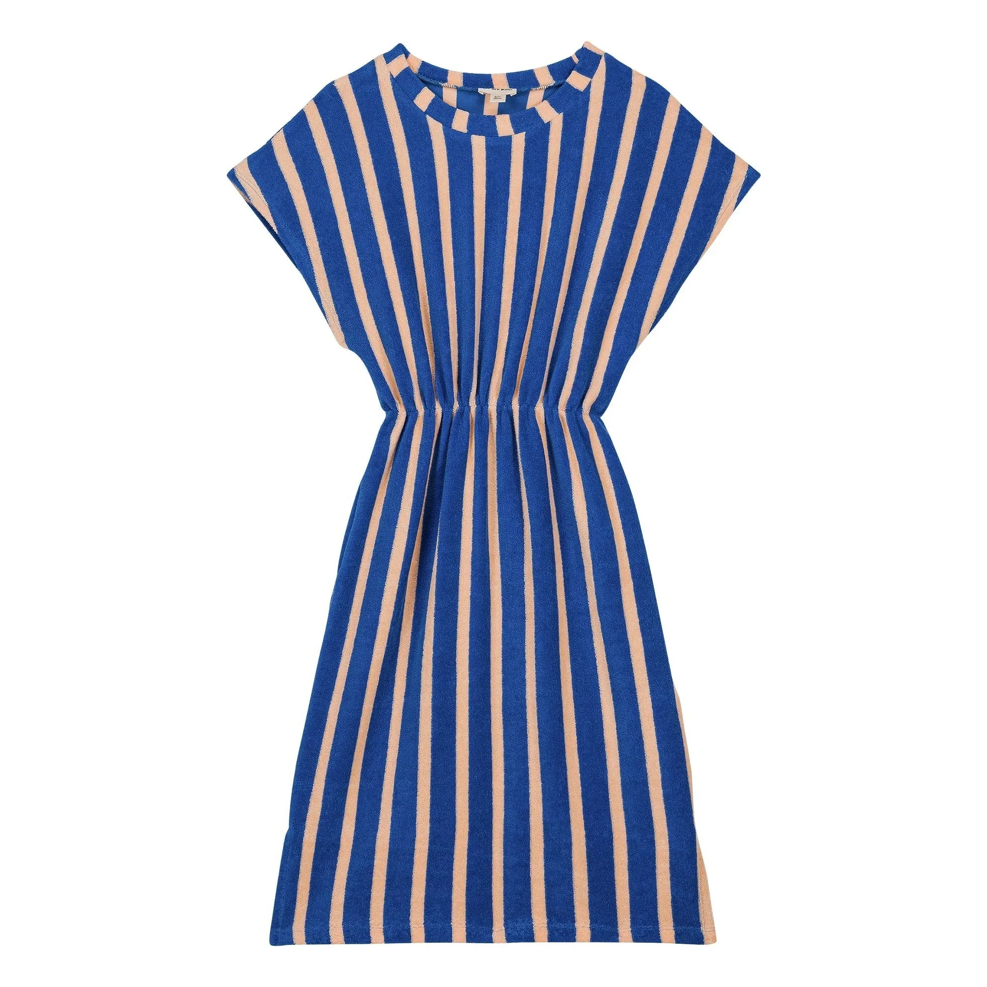 cotton towel dress We Are Kids - April Striped Organic | Blue - Girls' Long Dresses Style: Fitted This one Renaissance Bodice Overdress, Regency Color:Mix