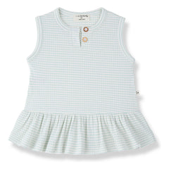1+ in the family - Striped Tamarit Ribbed Dress | Almond green