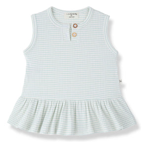 1+ in the family - Striped Tamarit Ribbed Dress | Almond green