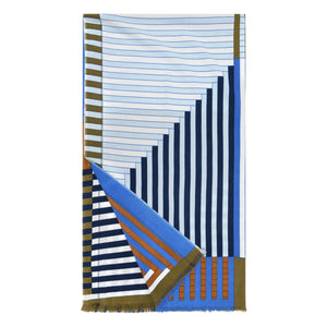 Mapoésie - Riviera Beach Towel | Blue