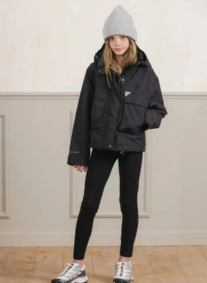 Töastie - Recycled Fiber Lined Waterproof Windbreaker | Black