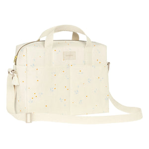 Nobodinoz - Waterproof Baby Bag Gala Opera Orange Cherries | Beige