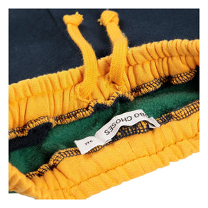 Bobo Choses - Organic Cotton Joggers with Color Blocks | Navy Blue