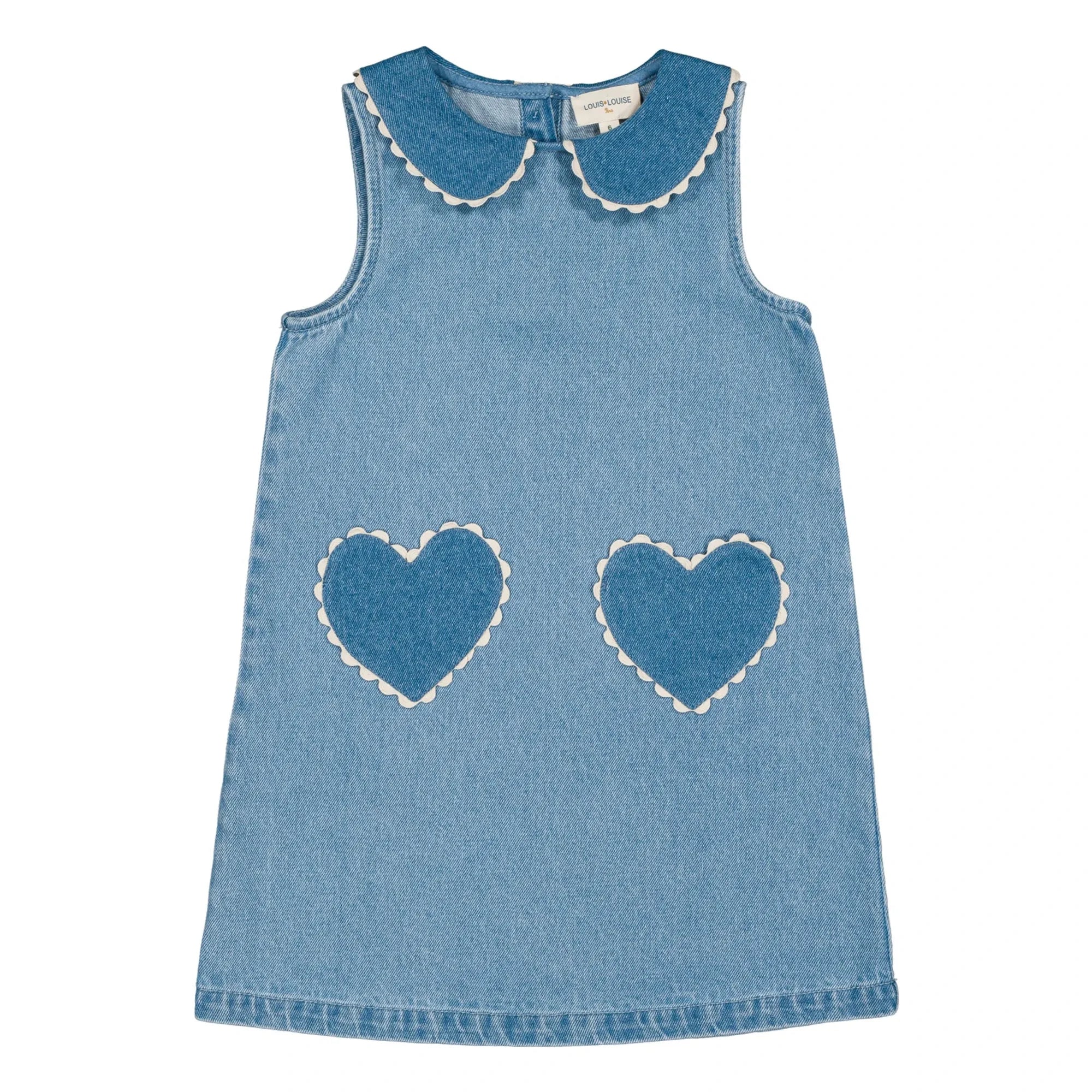 Louis Louise - Misti Chambray Claudine Collar Dress | Light Blue