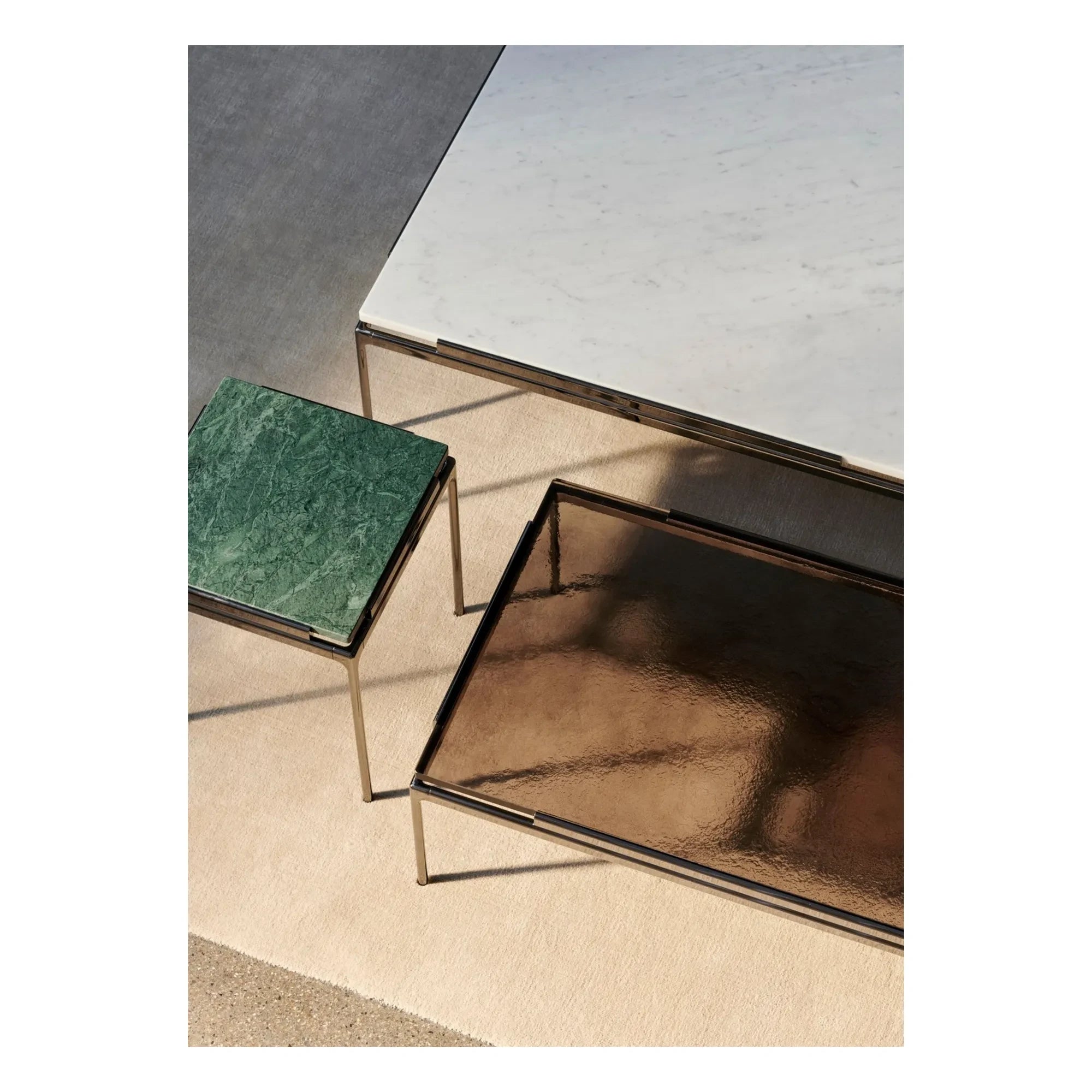 & Tradition - Sett LN11 Side Table, Luca Nichetto | Green Marble