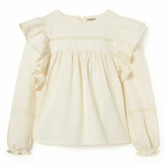 Cozmo - Dalia fırfırlı bluz | Fildişi
