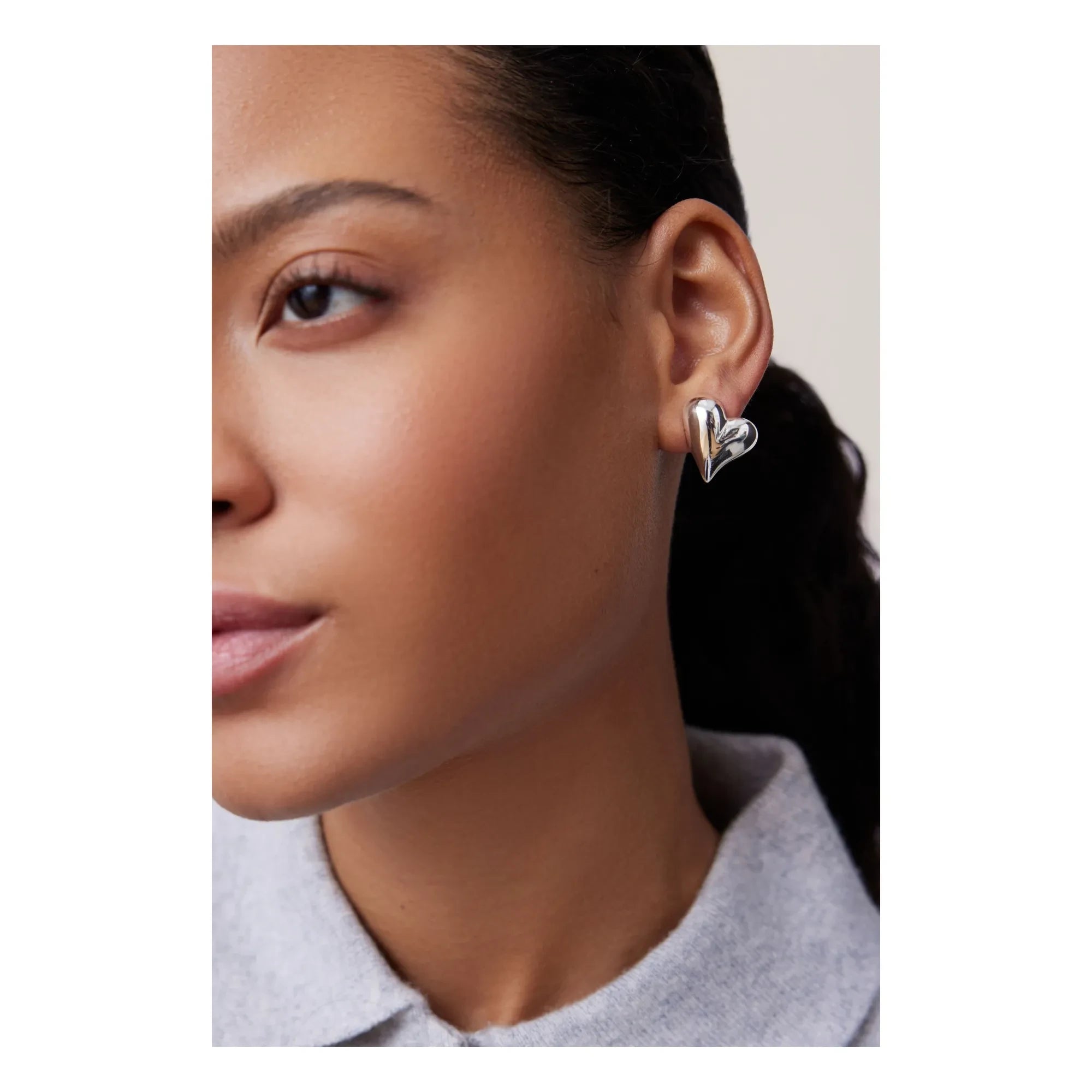 Jenny Bird - Heart Earrings | Silver