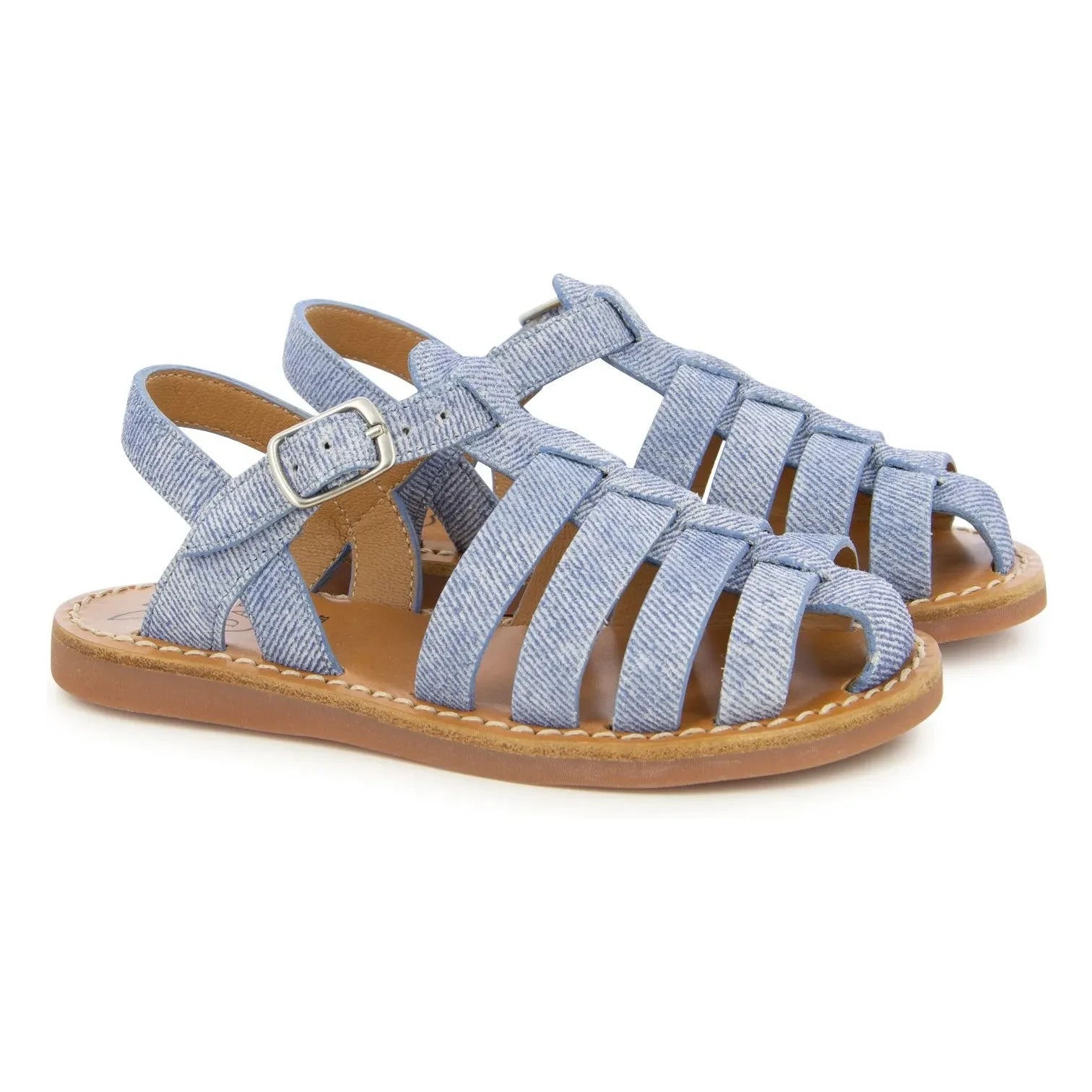Pom d'Api - Beach-Stitch Dad Sandalet | Denim Mavi