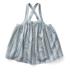Soor Ploom - Eloise Striped Organic Cotton Apron Dress | Ecru