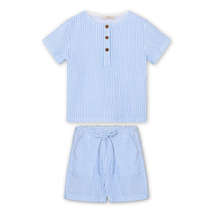 Fliink - Striped Cha Cha Shorts and T-Shirt Set | Light Blue