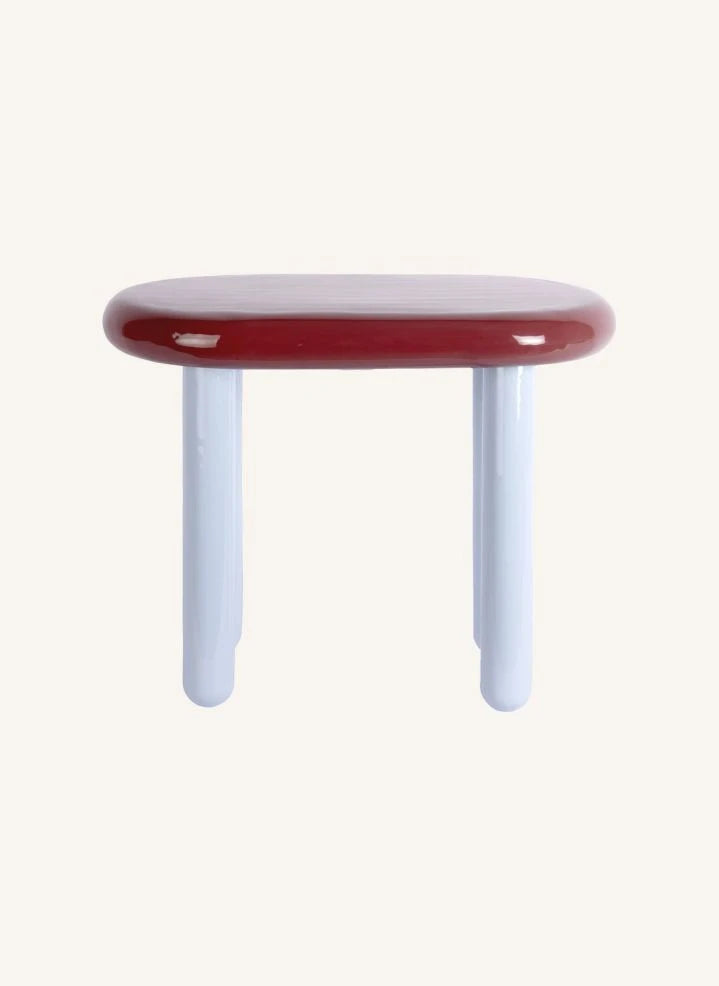 Present Time - Firenze Metal Side Table | Burgundy