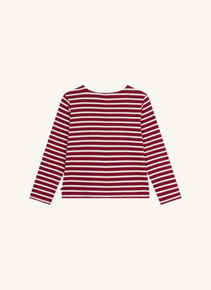 Petit Bateau - Organic Cotton Buttoned Bell Marinière | Red