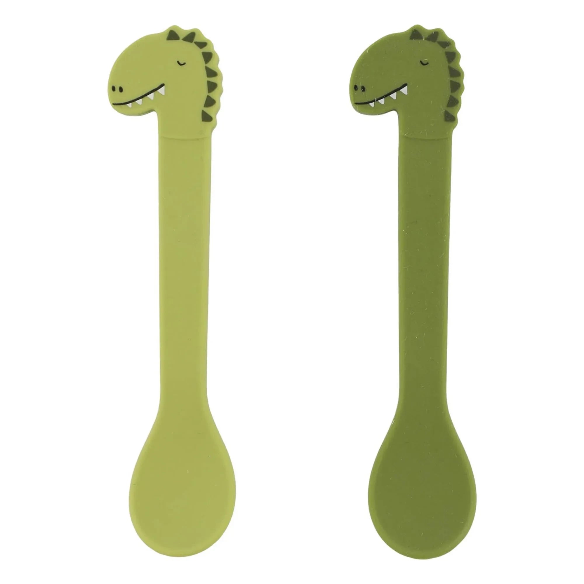 Trixie - Mr. Dino Silicone Spoons - 2-piece Set | Green