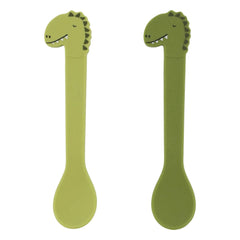 Trixie - Mr. Dino Silicone Spoons - 2-piece Set | Green