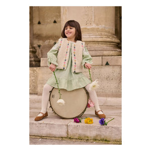 Louise Misha - Laureline organic cotton dress | Almond Green