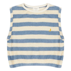 Jenest - Striped Organic Cotton Sleeveless T-Shirt for Kids | Blue