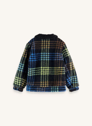 Scotch & Soda - Sherpa ekose ceket | Lacivert