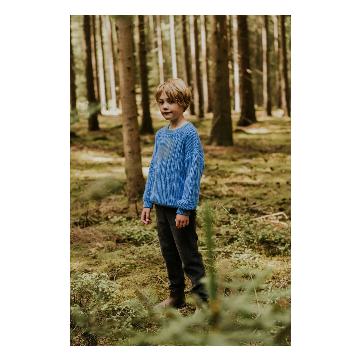 Yuki - Organic Cotton Thick Sweater | Cobalt