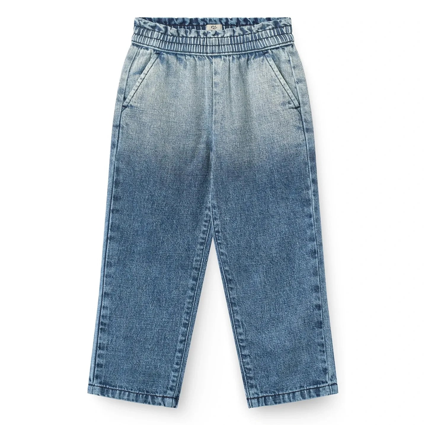 Copenhagen Colors - Organic Cotton Bow-Detail Jean Block Spray | Blue
