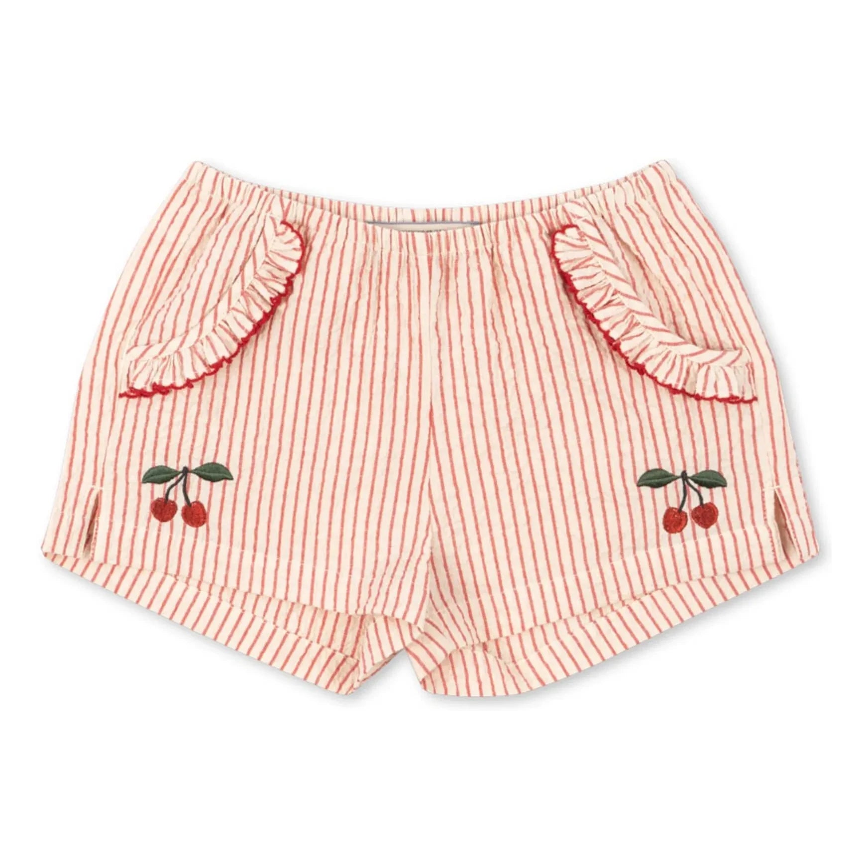 Konges Sløjd - Ellie Striped Organic Cotton Shorts | Red