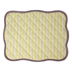 Rice - Striped Quilted American Tableware | Yellow