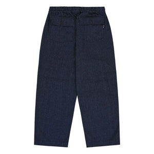 Kappy - Tired Denim Striped Trousers | Indigo