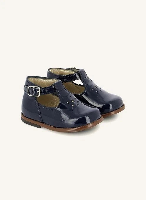 Tartine et Chocolat - Patent Leather Bow Baby Shoes | Navy
