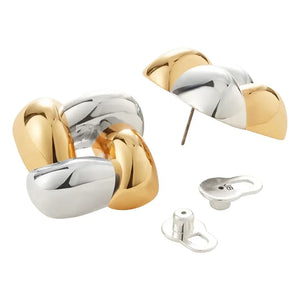 Jenny Bird - Woven Square Hoop Earrings | Gold/Silver