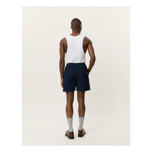 Les Deux - Stan Seersucker Swim Shorts | Dark Blue