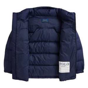 Ralph Lauren - Recycled Fiber Logo Puffer Coat | Navy Blue