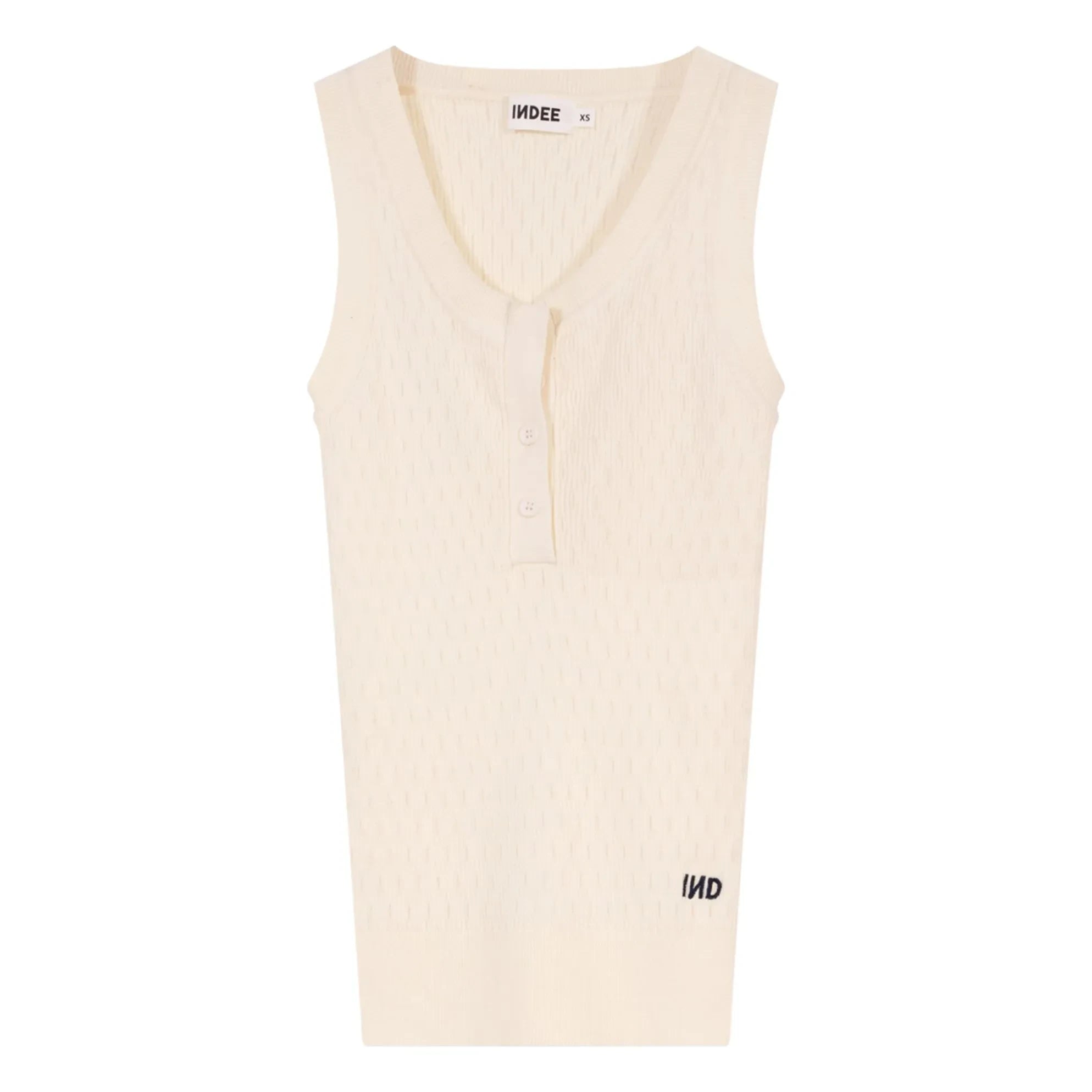Indee - Volga Ribbed Tank Top | White