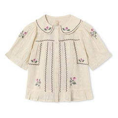Fliink - Dobby Floral Blouse | Ecru