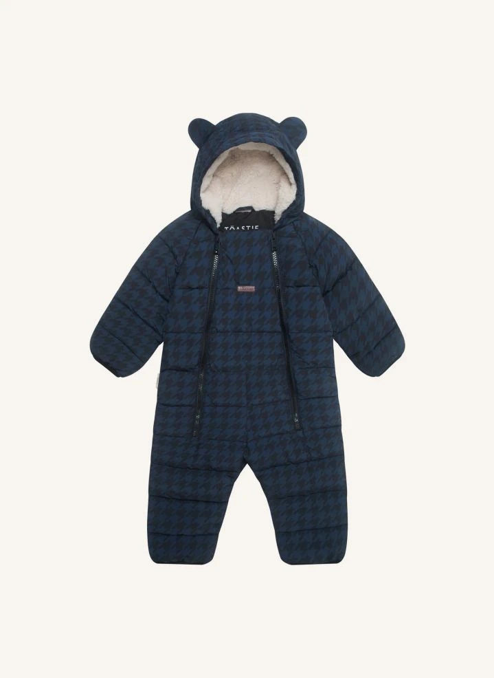 Töastie - Waterproof Houndstooth Cloud Jacket Made from Recycled Fibers | Blue