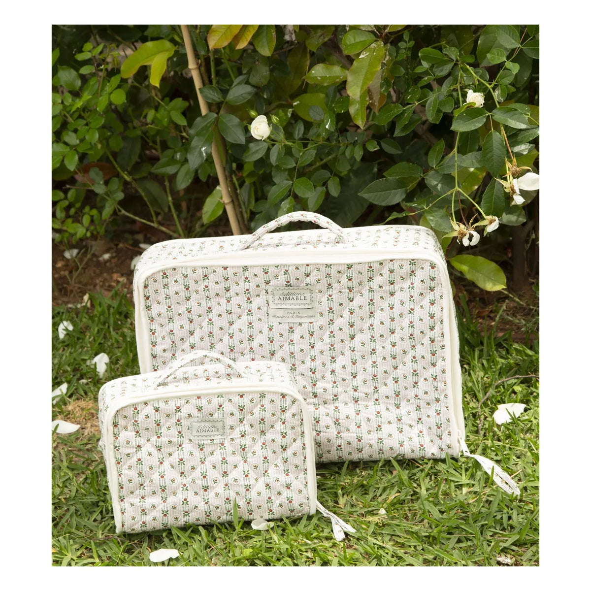 Editions Aimable - Vadim fabric suitcase | Pommette Poplin
