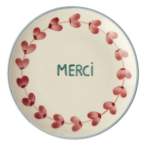 Rice - Merci Ceramic Dessert Plate | Pink