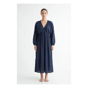 BELLEPIECE - Matteo cotton gauze dress | Navy Blue