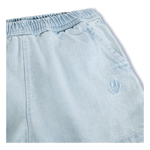 Molo - Denim Shine Organic Cotton Shorts | Light Blue