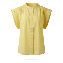 Hod - Amandine Cotton Blouse | Lemon yellow